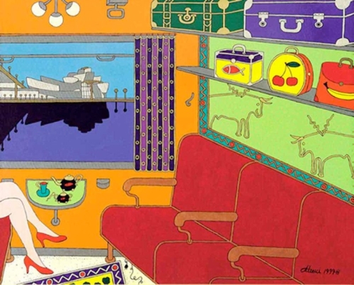 BILBAO acrilico su tela 80x100 - 1999