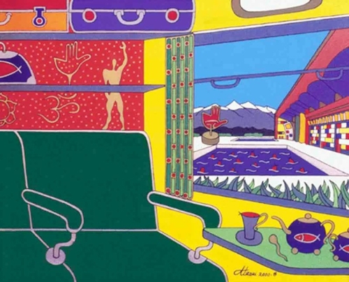 CHANDIGARH acrilico su tela 80x100 - 2000