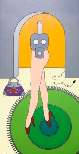 Compassa, acrilico su tela 120x60