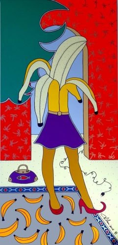 Giampaolo Atzeni_Donna Banana 2010_120x60_acrilico su tela
