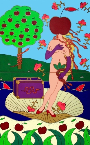 Giampaolo Atzeni_La rinascita 2009_160x100_acrilico su tela