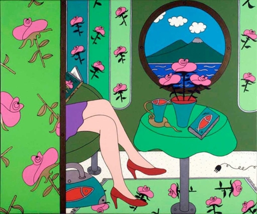 LA ROSA DEL VESUVIO acrilico su tela 100x120 - 2007