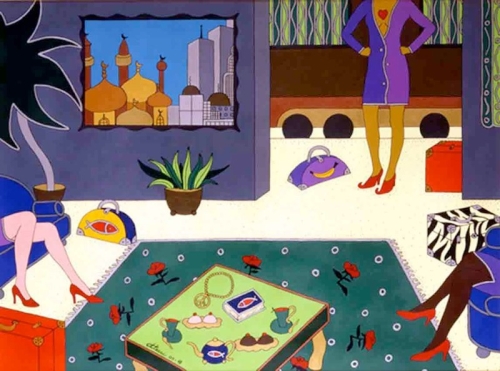 LINCONTRO acrilico su tela 90x120 - 2001