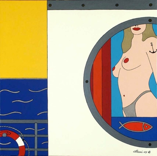 MARINAIO acrilico su tela 70x70 - 2003