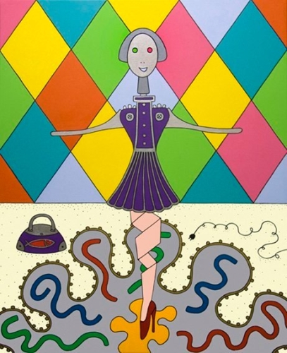 Mendini Y Love you, acrilico su tela 100x80