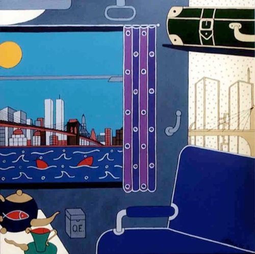 NEW YORK acrilico su tela 100x100 - 2001