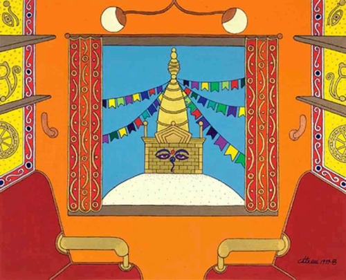 NIRVANA acrilico su tela 80x100 - 1999