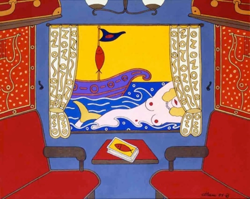 ULISSE acrilico su tela 100x80 - 2001