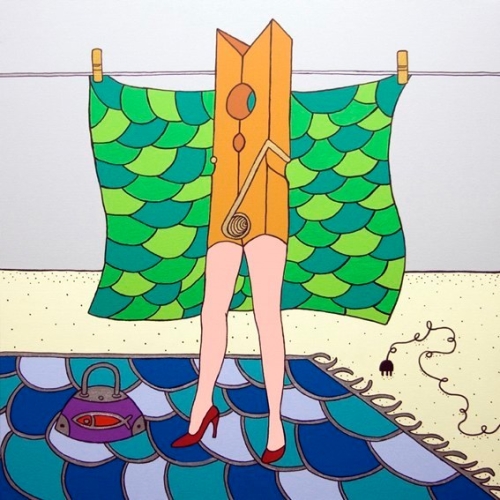 Dolletta, acrilico su tela 80x80