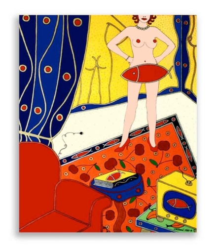 donna-con-pesce_100x80_2001