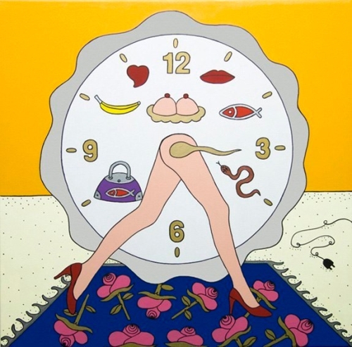 Tempus fugit, acrilico su tela 80x80